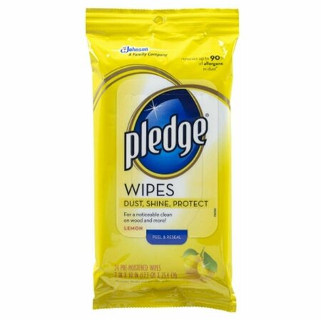 JOHNSON WAX Lemon Scented Wipes 24 Count JO311177